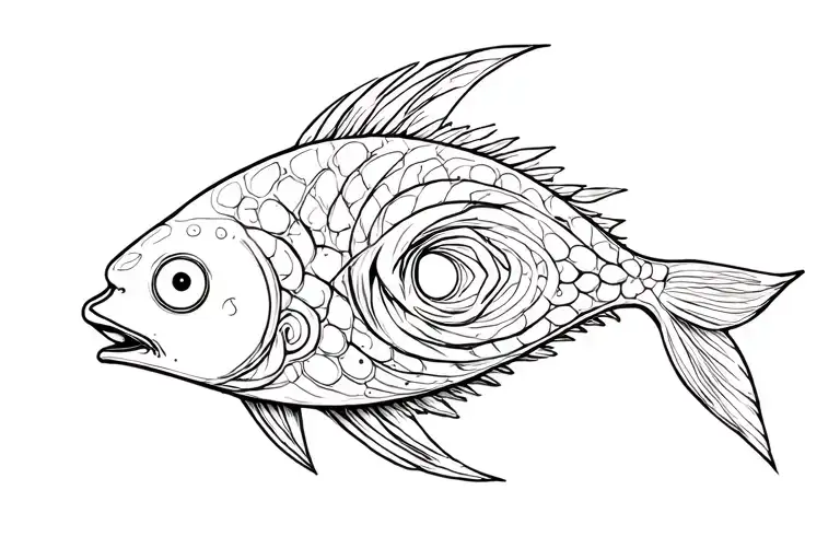 pisces, cancer, virgo symbol integrated tattoo design idea