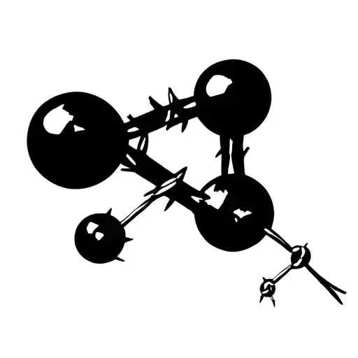 barb wire dopamine chemical structure tattoo design idea