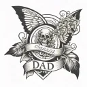 dad memorial tattoo design idea
