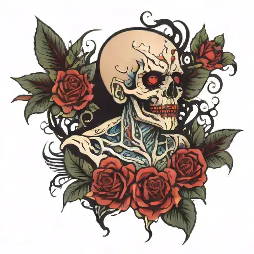 Maniac  Body dismemberment tattoo design idea