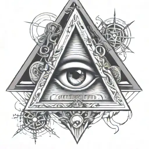 illuminati mysterious tattoo design idea