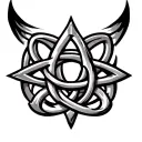 holy trinity knot tattoo design idea