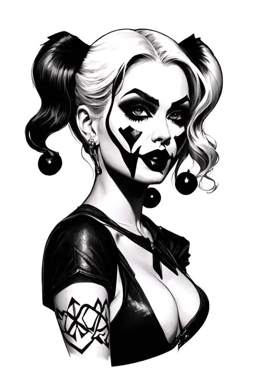 Harley Quinn tattoo design idea