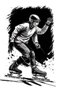 ice skating tattoo design idea