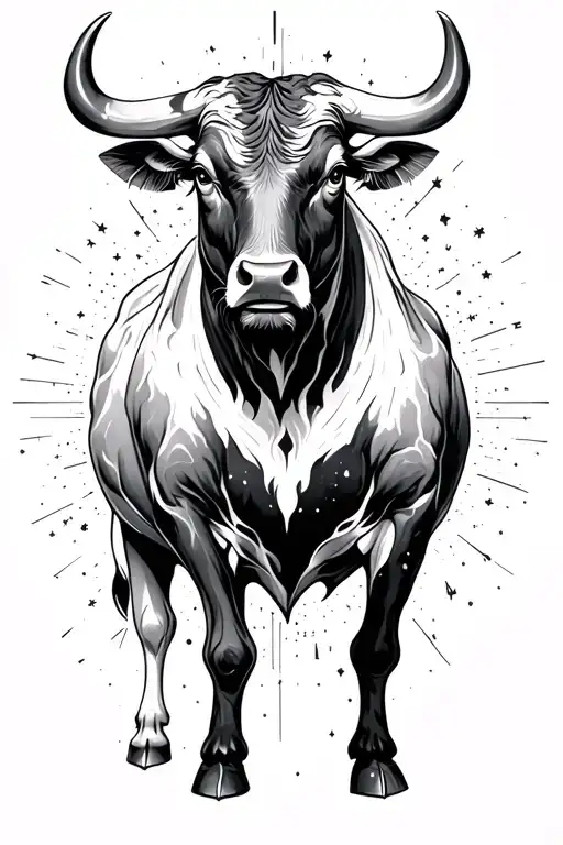 spac zodiac bull bull time black hole galaxy tattoo design idea