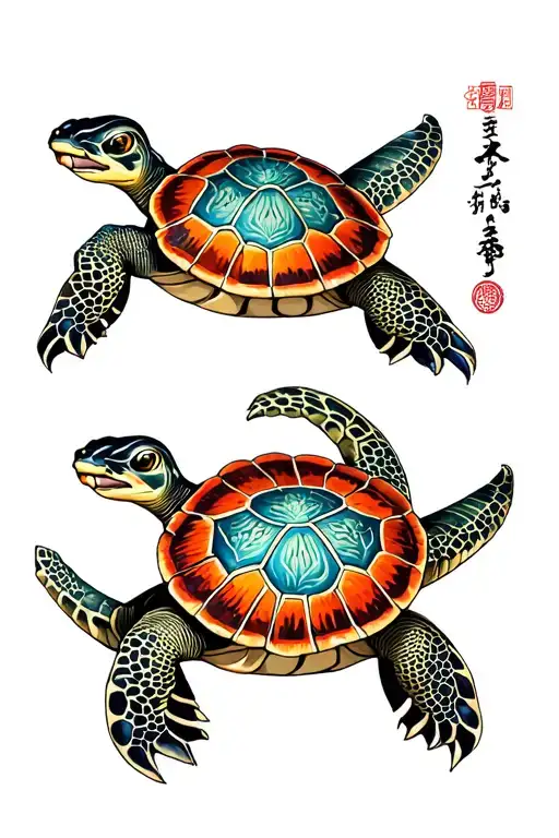 Navy Shellback turtle tattoo design idea