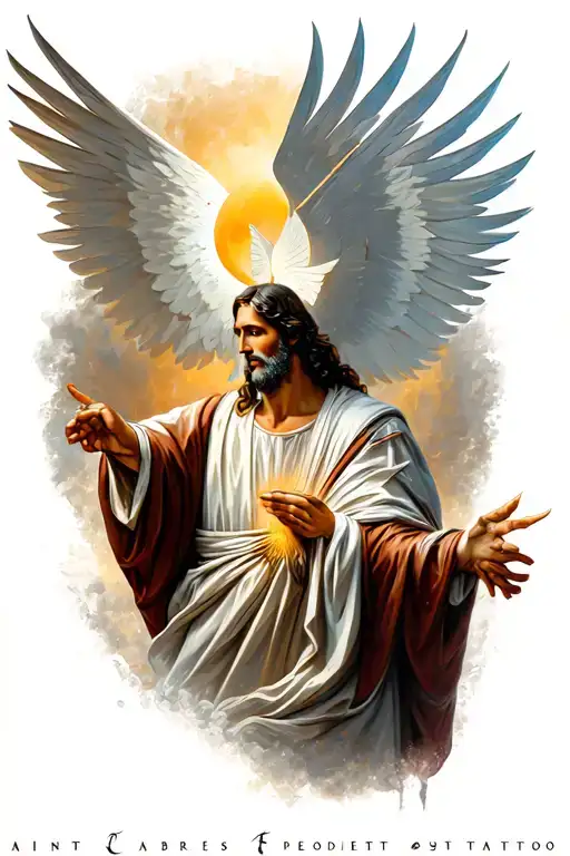 saint Gabriel tattoo design idea