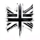 Black Union Jack tattoo design idea