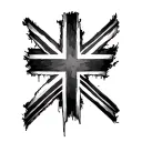 Black Union Jack tattoo design idea
