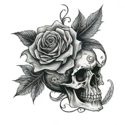 Amor fati memento mori tattoo design idea