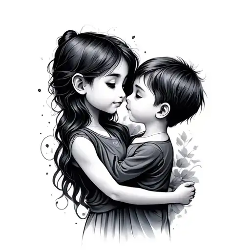 Mother And Son Matching tattoo design idea