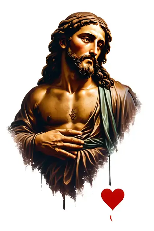 represent love for jesus christ tattoo design idea