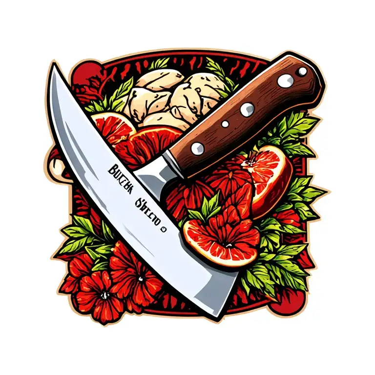 Butcher Knife tattoo design idea