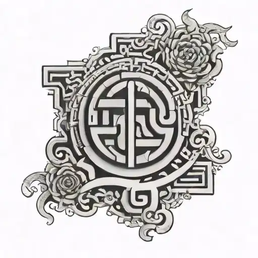 labyrinthe cash tattoo design idea