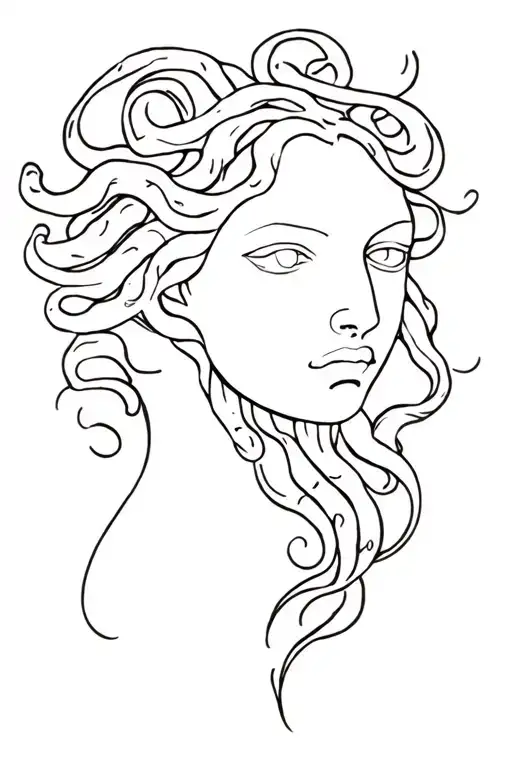 medusa head tattoo design idea