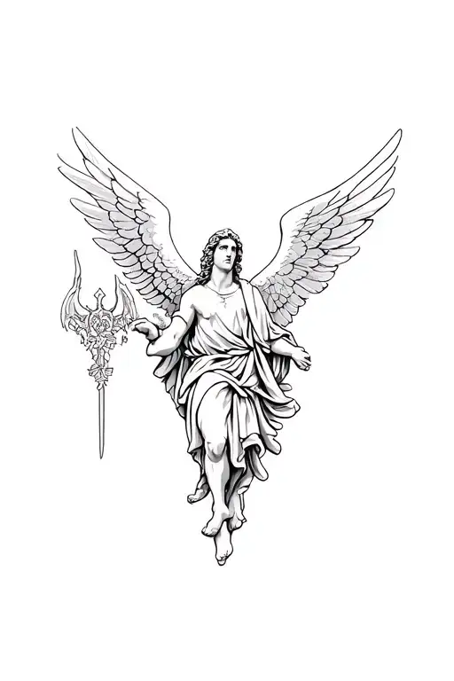 st Michael archangel tattoo design idea