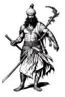 sikh warrior tattoo design idea