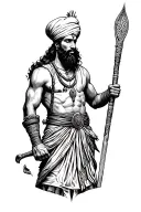 sikh warrior tattoo design idea