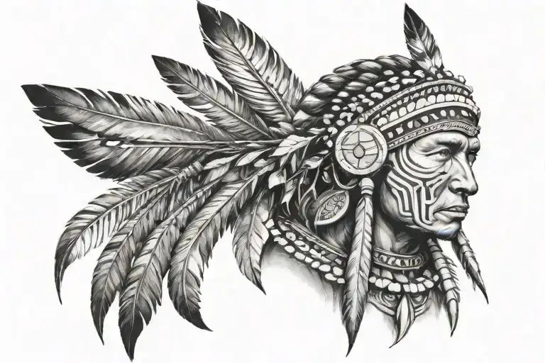 indigenous art tattoo design idea