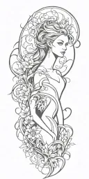 fantasy themed tattoo design featuring fey  tattoo design idea