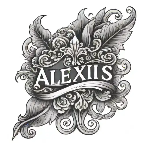 Alexis name tattoo tattoo design idea