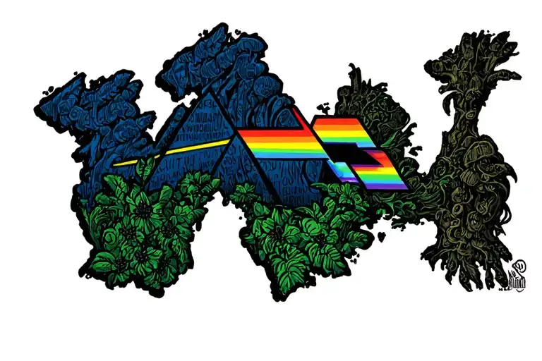 Pink Floyd wish you were here combine with Michigan Wolverines tattoo design idea
