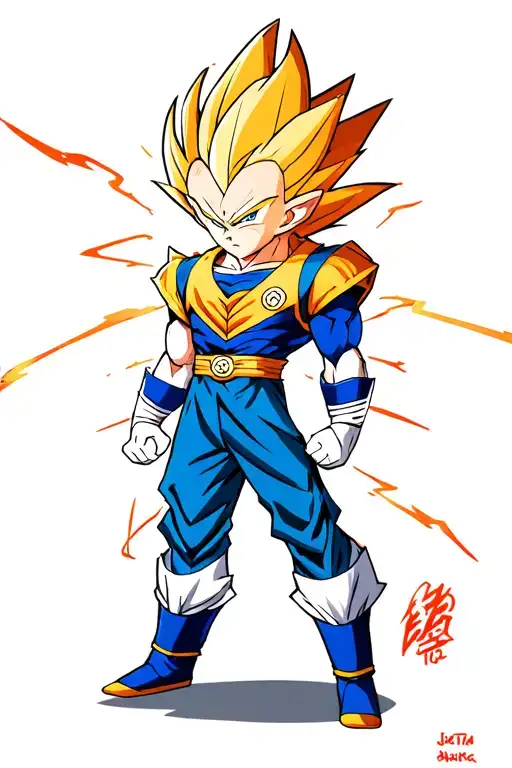 majin vegeta tattoo design idea