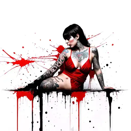 enki Bilal woman posing tattoo design idea