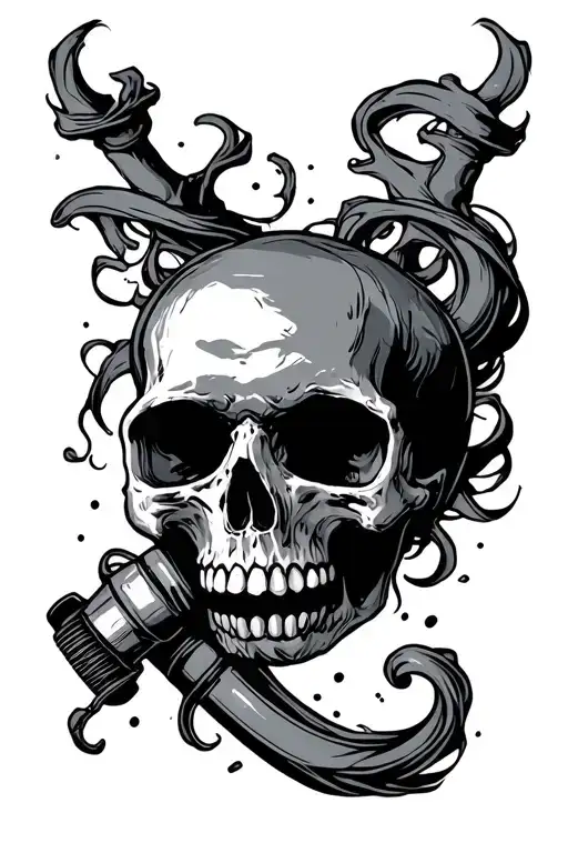 drug addiction tattoo design idea