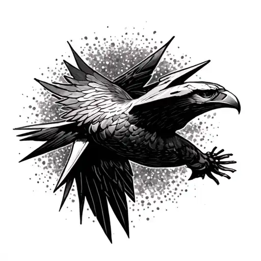 Iron Man Tattoo Features, falcon in a dive, aircraft tattoo design idea