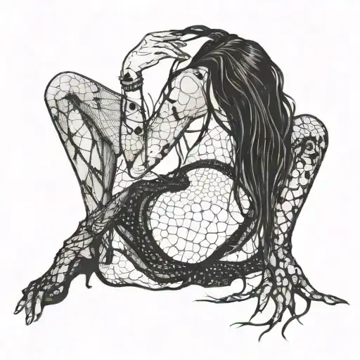 bend over,slim thick goth girl,emo, nude,sexy,lingerie,introverted,,long black hair, naked,fishnet,skirt,big butt,nails tattoo design idea