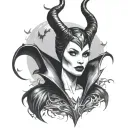 Maleficent tattoo design idea