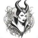 Maleficent tattoo design idea
