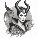 Maleficent tattoo design idea