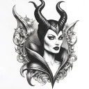 Maleficent tattoo design idea