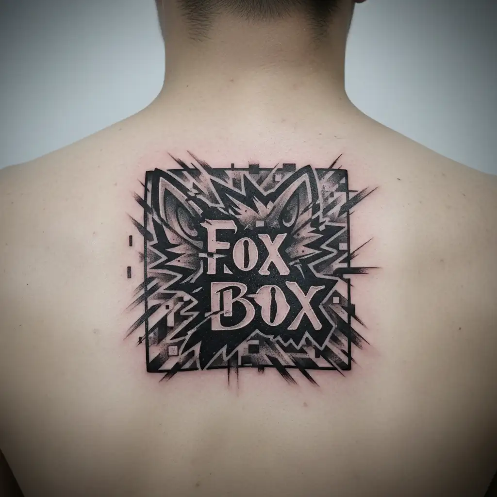 "Fox Box" "Fox Box" Mechanical Fox Box logo tattoo design idea