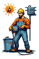 electrician working tattoo design idea
