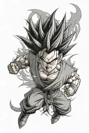 future gohan ssj2 tattoo design idea