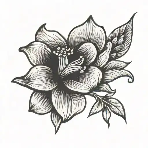 a tiny flower symbolising kindness and strength  tattoo design idea