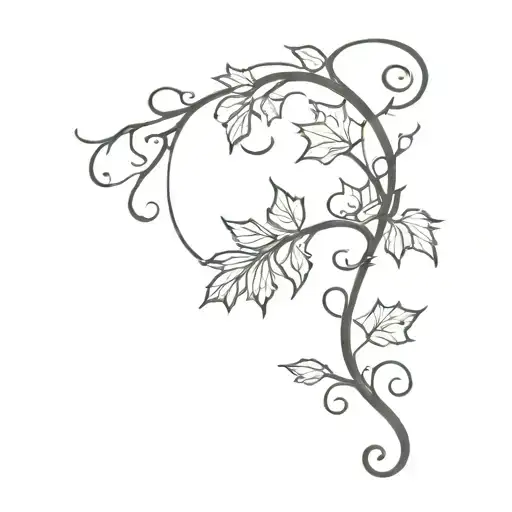 grape vines and scorpio zodiac sign tattoo design idea