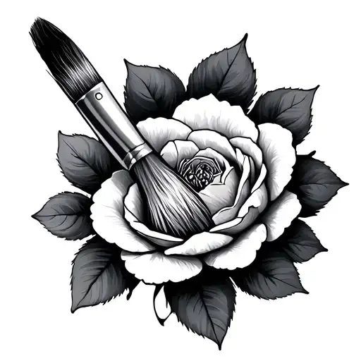 Paint Brush tattoo design idea