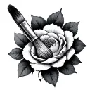 Paint Brush tattoo design idea