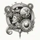 copernicus, jupiter and io tattoo design idea