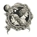 copernicus, jupiter and io tattoo design idea