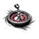 roulette wheel spinning tattoo design idea