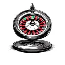 roulette wheel spinning tattoo design idea