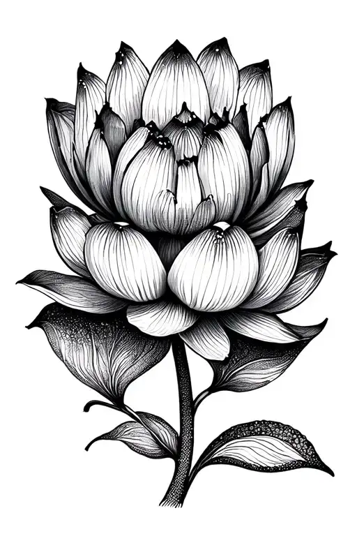 mantra lotus feminity dot spirituality tattoo design idea
