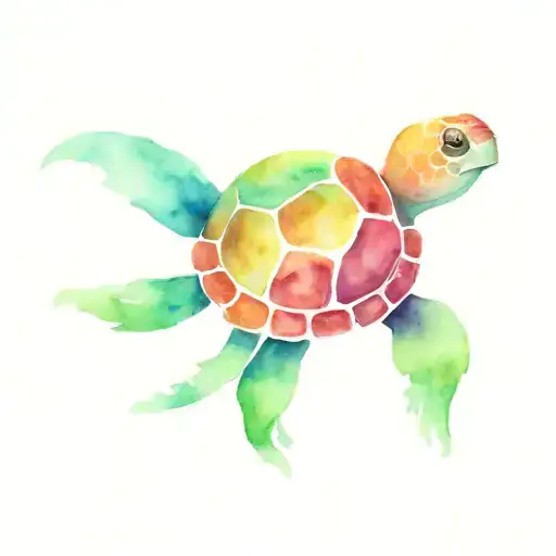 cute jade turtle tattoo design idea