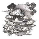 half sleeve cloudy sky loverboy tattoo design tattoo design idea