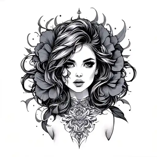 Femdom tattoo design idea